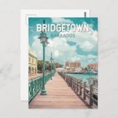 Bridgetown Barbados Illustration Reisen Postkarte (Vorne/Hinten)