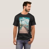Bridgetown Barbados Illustration Reisen T-Shirt (Vorne ganz)