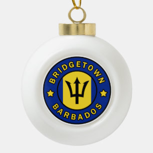 Bridgetown Barbados Keramik Kugel-Ornament