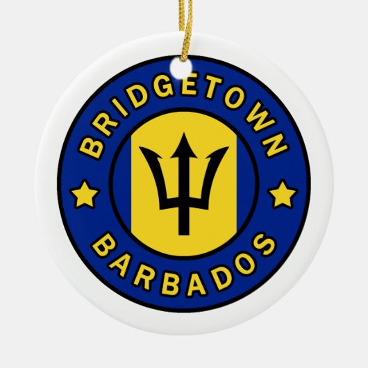 Bridgetown Barbados Keramik Ornament (Vorne)