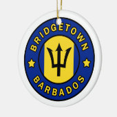 Bridgetown Barbados Keramik Ornament (Links)