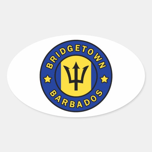 Bridgetown Barbados Ovaler Aufkleber (Vorderseite)