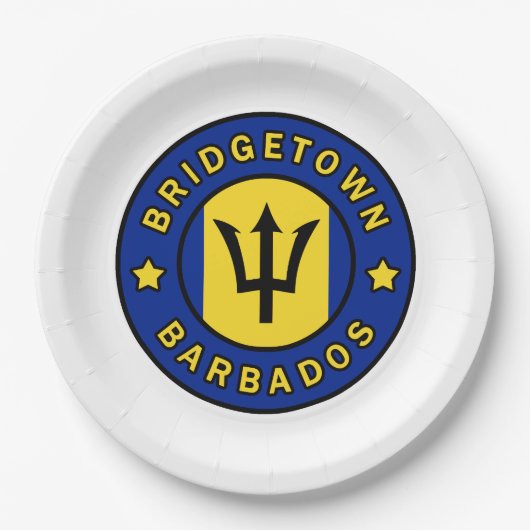 Bridgetown Barbados Pappteller (Vorderseite)