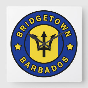 Bridgetown Barbados Quadratische Wanduhr
