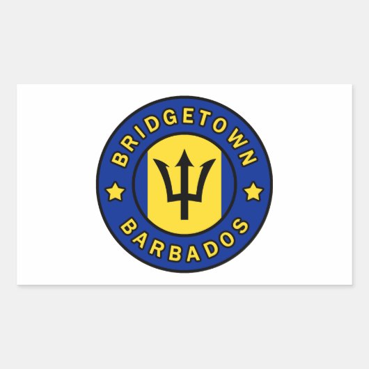 Bridgetown Barbados Rechteckiger Aufkleber (Vorderseite)