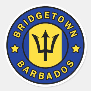 Bridgetown Barbados Runder Aufkleber