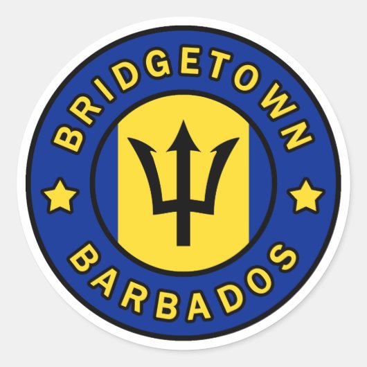 Bridgetown Barbados Runder Aufkleber (Vorderseite)