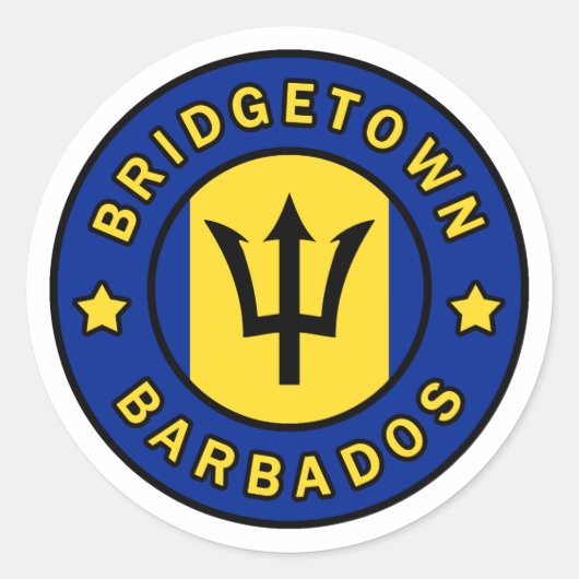 Bridgetown Barbados Runder Aufkleber (Vorderseite)