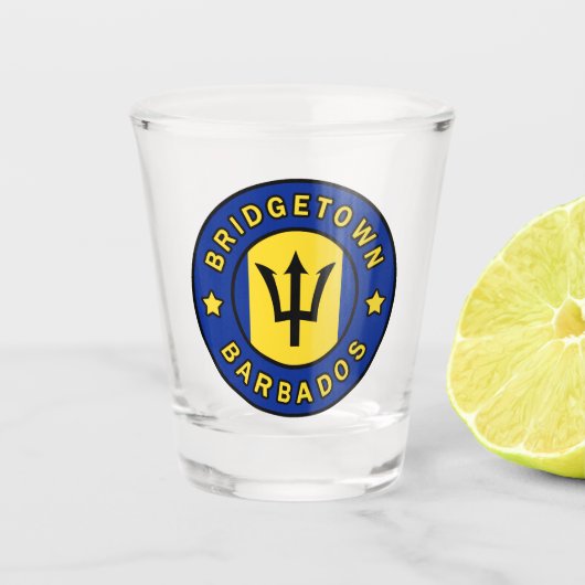 Bridgetown Barbados Schnapsglas (Vorderseite)