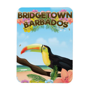 Bridgetown Barbados Toucan Reiseplakat Magnet