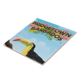 Bridgetown Barbados Tukan Reiseplakat Fliese