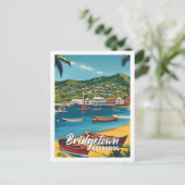 Bridgetown Barbados Vintag Berühmter Reiseort Postkarte (Stehend Vorderseite)