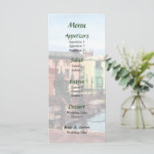 Bridgetown Barbados Wedding Menu Menükarte (Stehend Vorderseite)