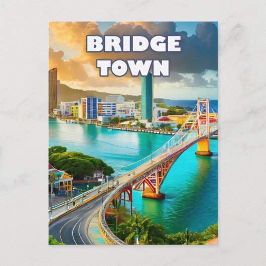 Bridgetown, jewel of the Caribbean Postkarte (Vorderseite)