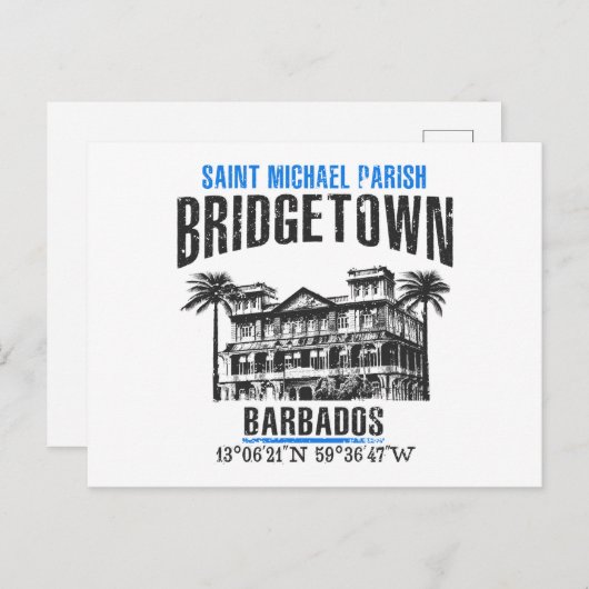 Bridgetown Postkarte (Vorne/Hinten)