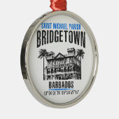 Bridgetown Silbernes Ornament (Rechts)
