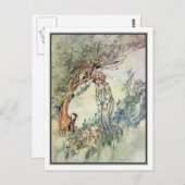 Bridget's Fairies von Charles Robinson Postkarte (Vorne/Hinten)