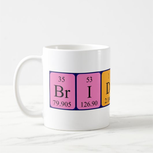 Bridgette Periodenname Tasse (Links)