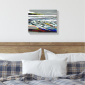 Bridgewater N.S. Riser's Beach Abstract print art Leinwanddruck (Insitu (Schlafzimmer))
