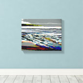 Bridgewater N.S. Riser's Beach Abstract print art Leinwanddruck (Insitu (Holzboden))