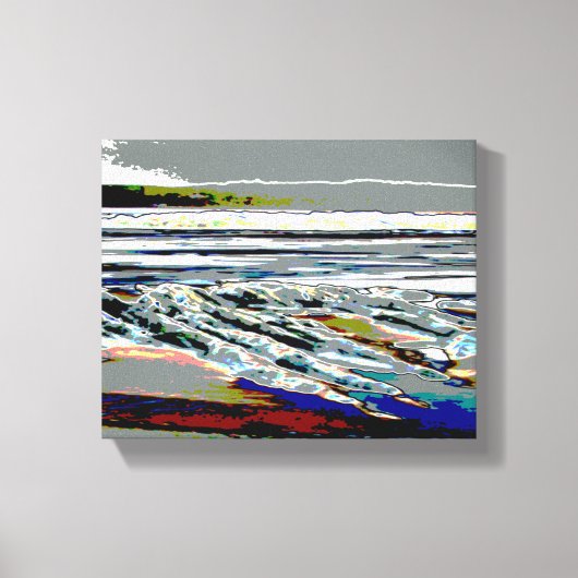 Bridgewater N.S. Riser's Beach Abstract print art Leinwanddruck (Vorderseite)