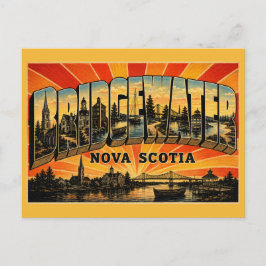 Bridgewater Nova Scotia Fluss Hafen Postkarte