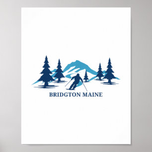 Bridgton Maine Ski Resort Skifahren _1 Poster