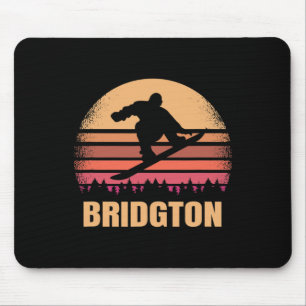 Bridgton Maine Snowboarding Outdoor Vintag Me Ret Mousepad