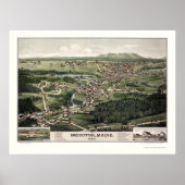 Bridgton, ME Panoramic Map - 1888 Poster (Vorne)