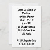 Bridle Brautparty Einladung (Rückseite)