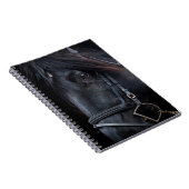 Bridled Black Stallion Face Notizblock (Rechte Seite)