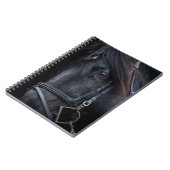 Bridled Black Stallion Face Notizblock (Linke Seite)