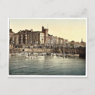 Bridlington, der Hafen, vom Südpier Yorkshir Postkarte
