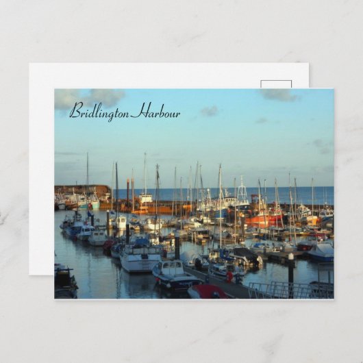 Bridlington Hafen-Postkarte Postkarte (Vorne/Hinten)