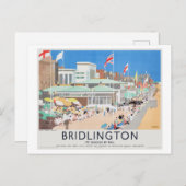 Bridlington UK Vintage Poster 1939 Postkarte (Vorne/Hinten)