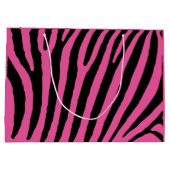 Bridmaid-Geschenk personalisiert rosa und schwarz  Große Geschenktüte (Rückseite)