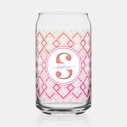 Bridmaid-Namensgeschenk für ihr Pink Dosenglas (Vorderseite)