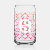 Bridmaid-Namensgeschenk für ihr Pink Dosenglas (Rückseite)