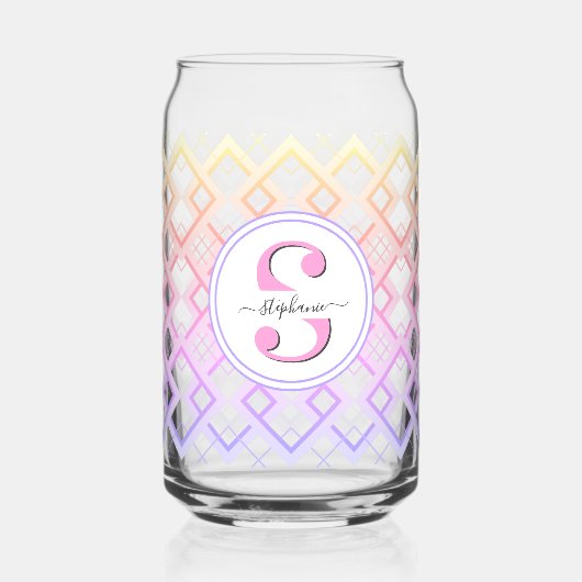 Bridmaid-Namensgeschenk für ihr Pink Dosenglas (Vorderseite)