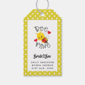Brie 2 Bee Mine Yellow Polkad Dots Brautparty Geschenkanhänger (Vorderseite)