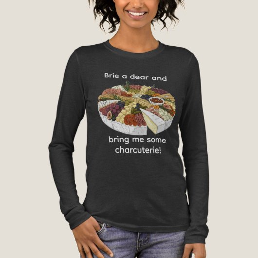 "Brie a Dear" Funny Charcuterie Tri-Blend Shirt (Vorderseite)