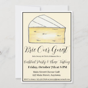 Brie (Be) Unser Gast Wine and Cheese Party Feinsch Einladung