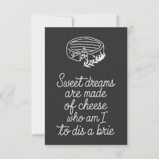 Brie Cheese Lover Karte (Vorderseite)