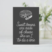 Brie Cheese Lover Karte (Stehend Vorderseite)