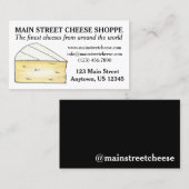 Brie Cheese Shoppe Shop Food Business Koch Feinsch Visitenkarte (Vorne/Hinten)
