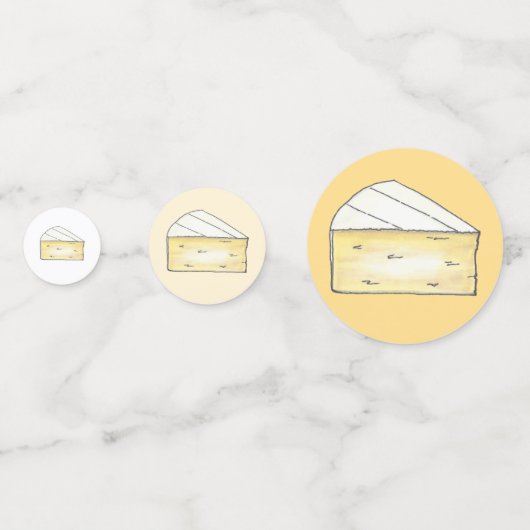 Brie French Cheese Degustation Wedge Cocktail Part Konfetti (Rückseiten)