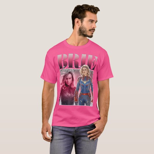 Brie Larson Vintag Style T-Shirt (Vorne ganz)