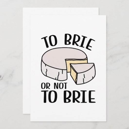 Brie oder nicht Brie Dankeskarte (Vorne/Hinten)