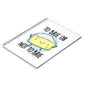 Brie oder nicht zu Brie Funny Cheese Pun Notizblock (Linke Seite)