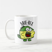 Brie-rex Funny Cheese TRex Pun Kaffeetasse (Links)